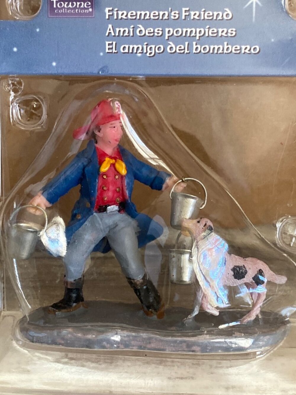 2004 Lemax Carole Towne Firemen’s Friend Christmas Village Accessory NEW
